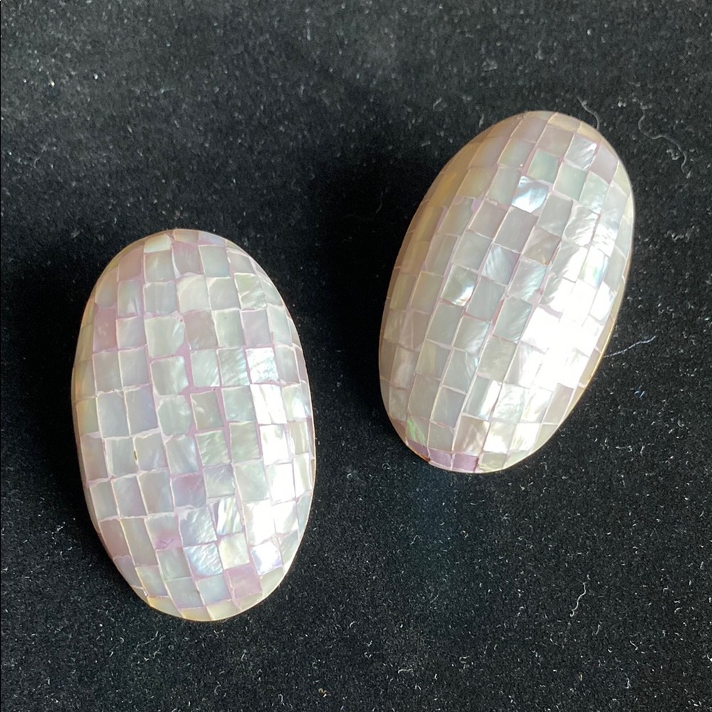 Beautiful Mother of Pearl Mosaic Earrings